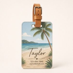 custom travel photo luggage tag