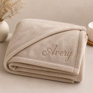 personalized embroidered blanket