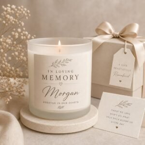 personalized remembrance candle jar